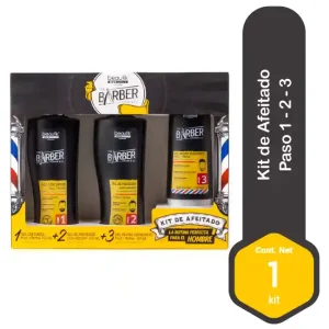 KIT DE AFEITADO BEAUTIK BARBER X 3 (PASO1+2+3)
