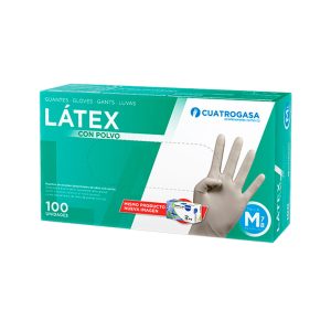 Guantes de látex de examen con polvo