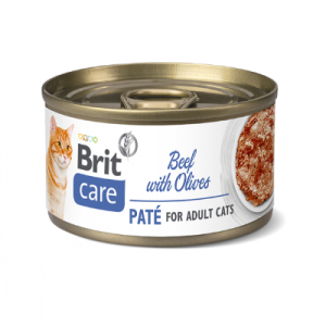 Brit Care – Comida húmeda para gato – Carne con Aceituna – 70gr.