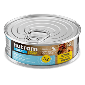Nutram ( I12 ) – Pollo y Cebada Perlada para Gato con Control de Peso  – 156gr