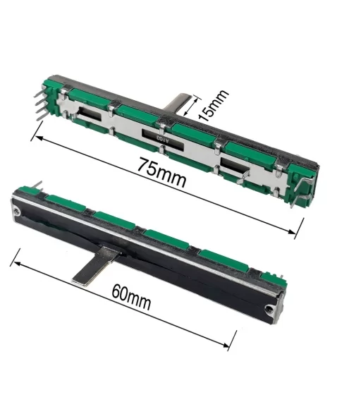 Potenciometro deslizante lineal 50K Stereo - Imagen 2