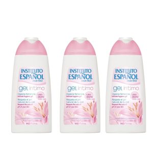 Instituto Español Gel de Higiene Íntima Femenina 3×300 ml – Frescor y Bienestar hasta 24 Horas, Suavidad y Hidratación Diaria